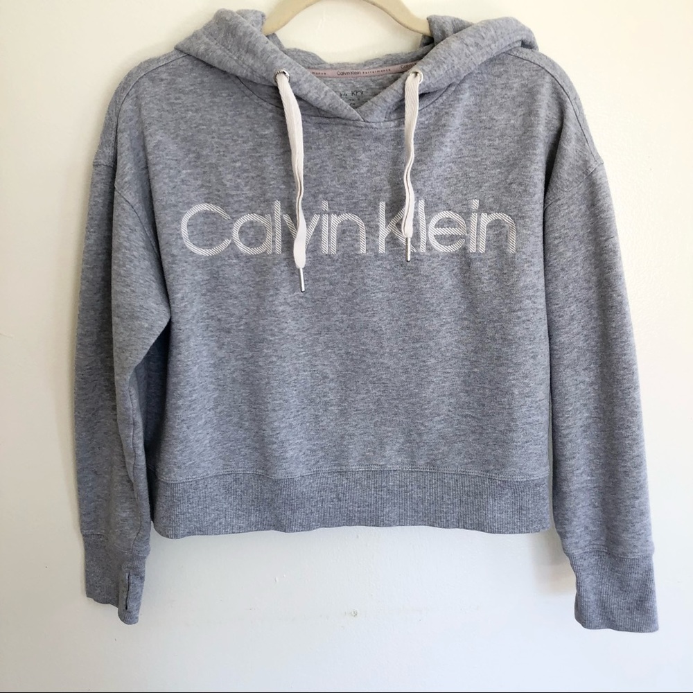 Calvin Klein - Crop Oversized Hoodie Sweatshirt - Small